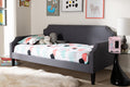 Baxton Studio Walden Modern and Contemporary Grey Fabric Upholstered Twin Size Sofa Daybed