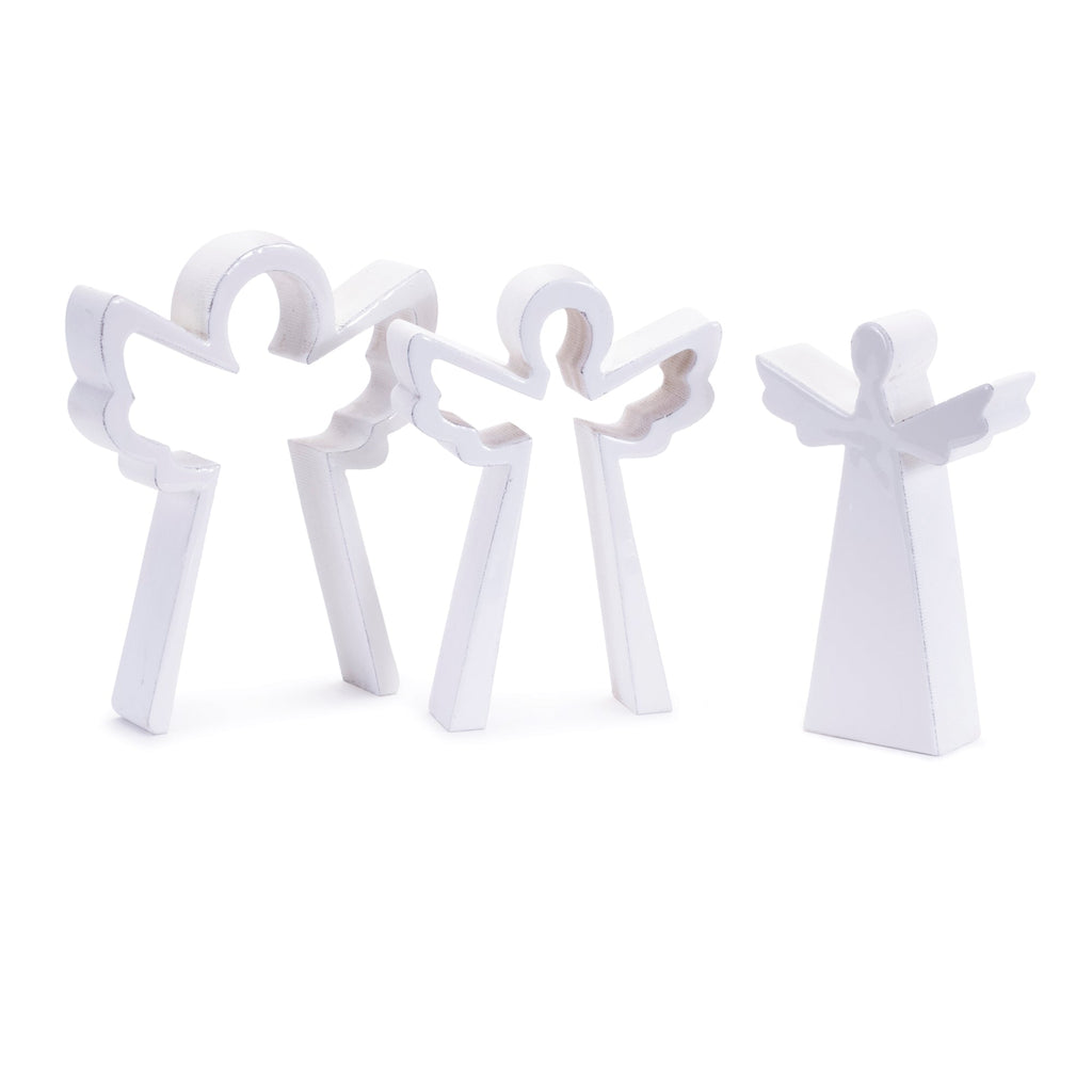 Wood Angel Nesting Display (Set of 2)