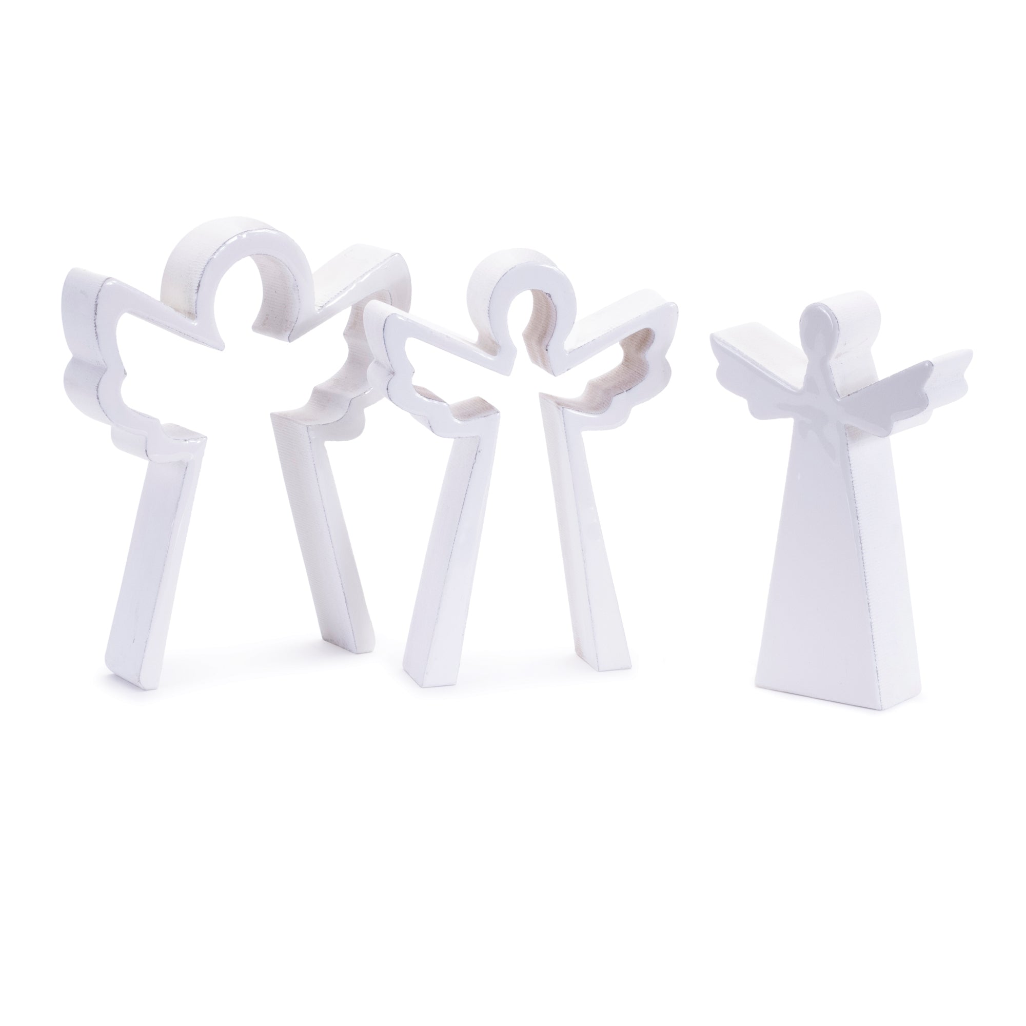 Wood Angel Nesting Display (Set of 2)