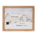 Framed First Snow Barn Print 18"L
