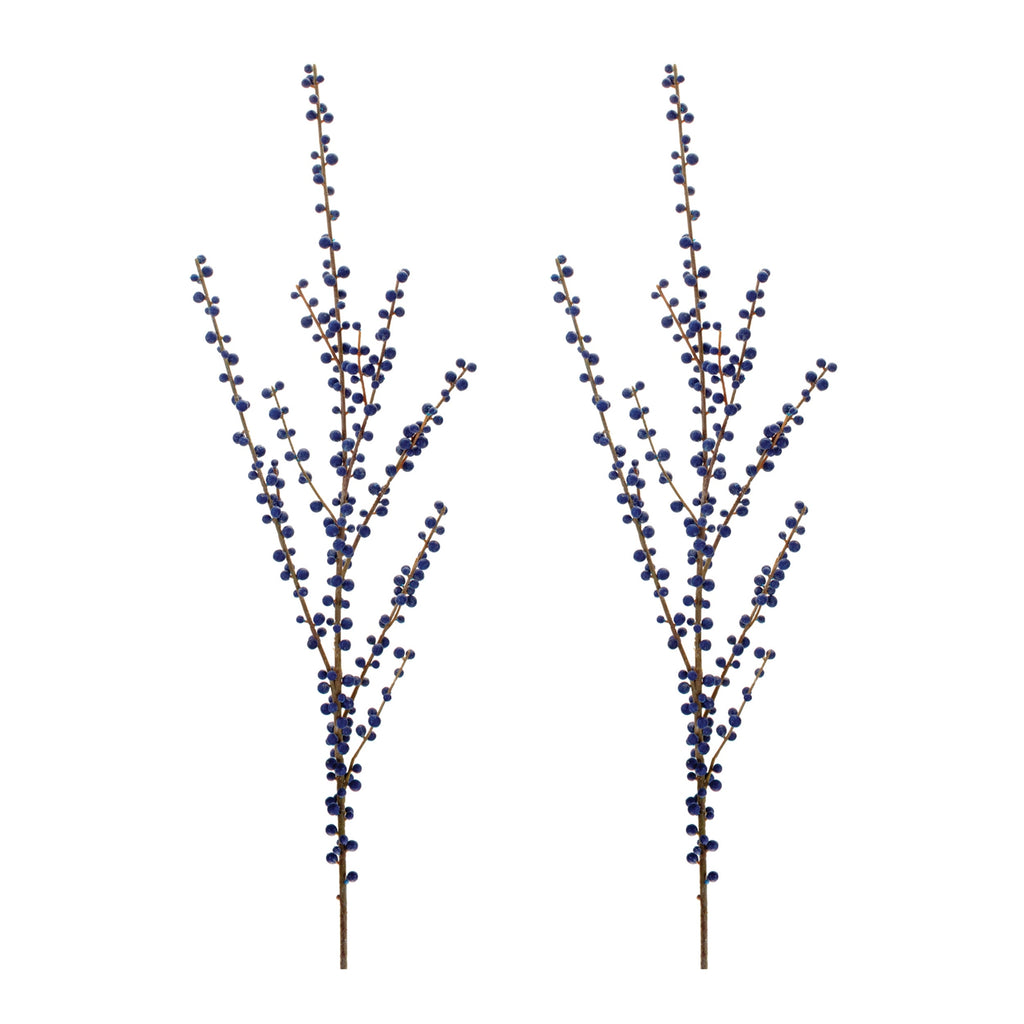 Ilex Blue Berry Spray (Set of 2)