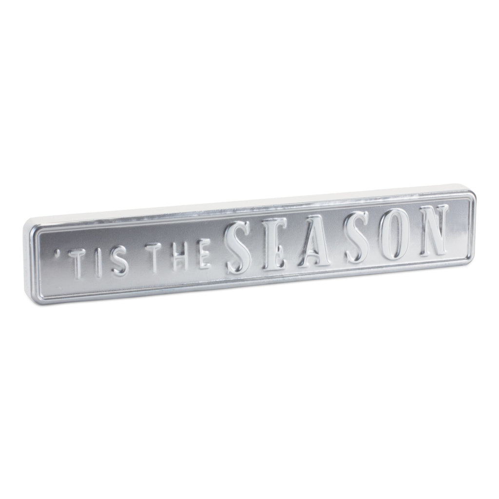 Metal Holiday Sentiment Sign (Set of 2)