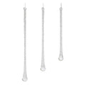 Clear Beaded Glass Icicle Drop Ornament (Set of 6)
