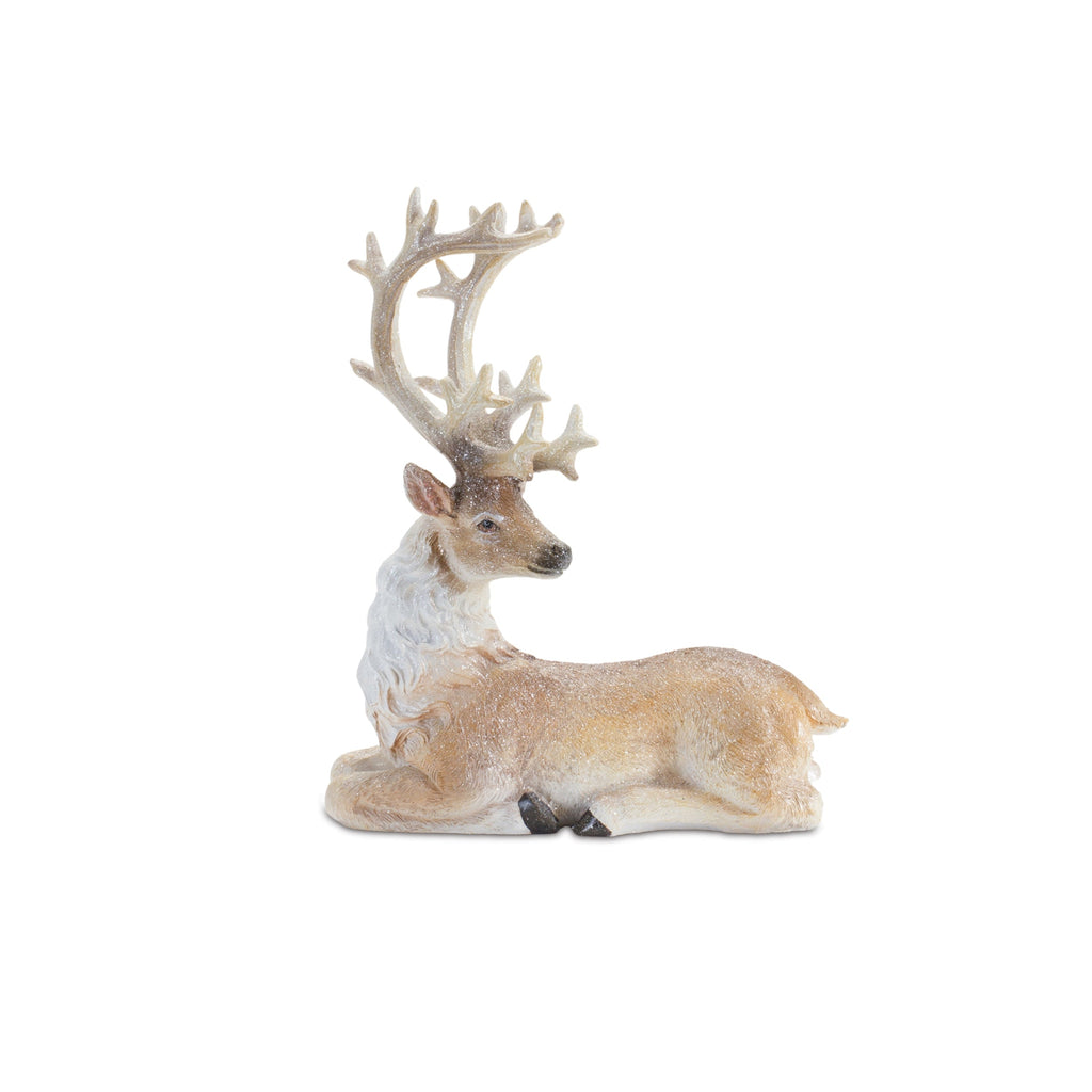 Glittered Holiday Deer Figurine (Set of 3)