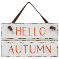 Hello Autumn Sign w/ Suede Hanger (Pack of 4)
