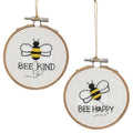 Bee Sampler Ornament 2 Asstd. (Pack of 4)