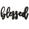 Blessed Script Word Shelf Sitter