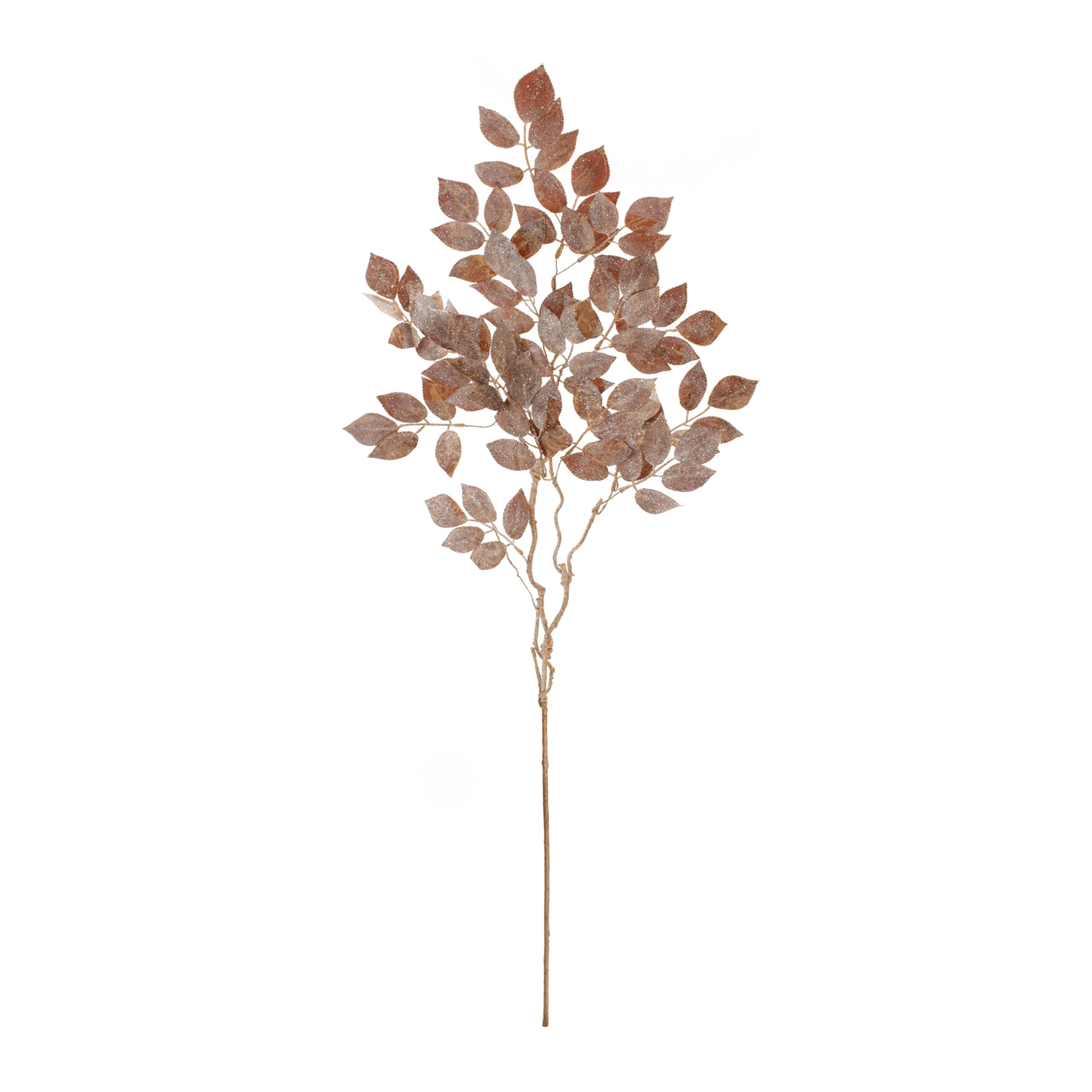 Glittered Velvet Leaf Spray (Set of 2)