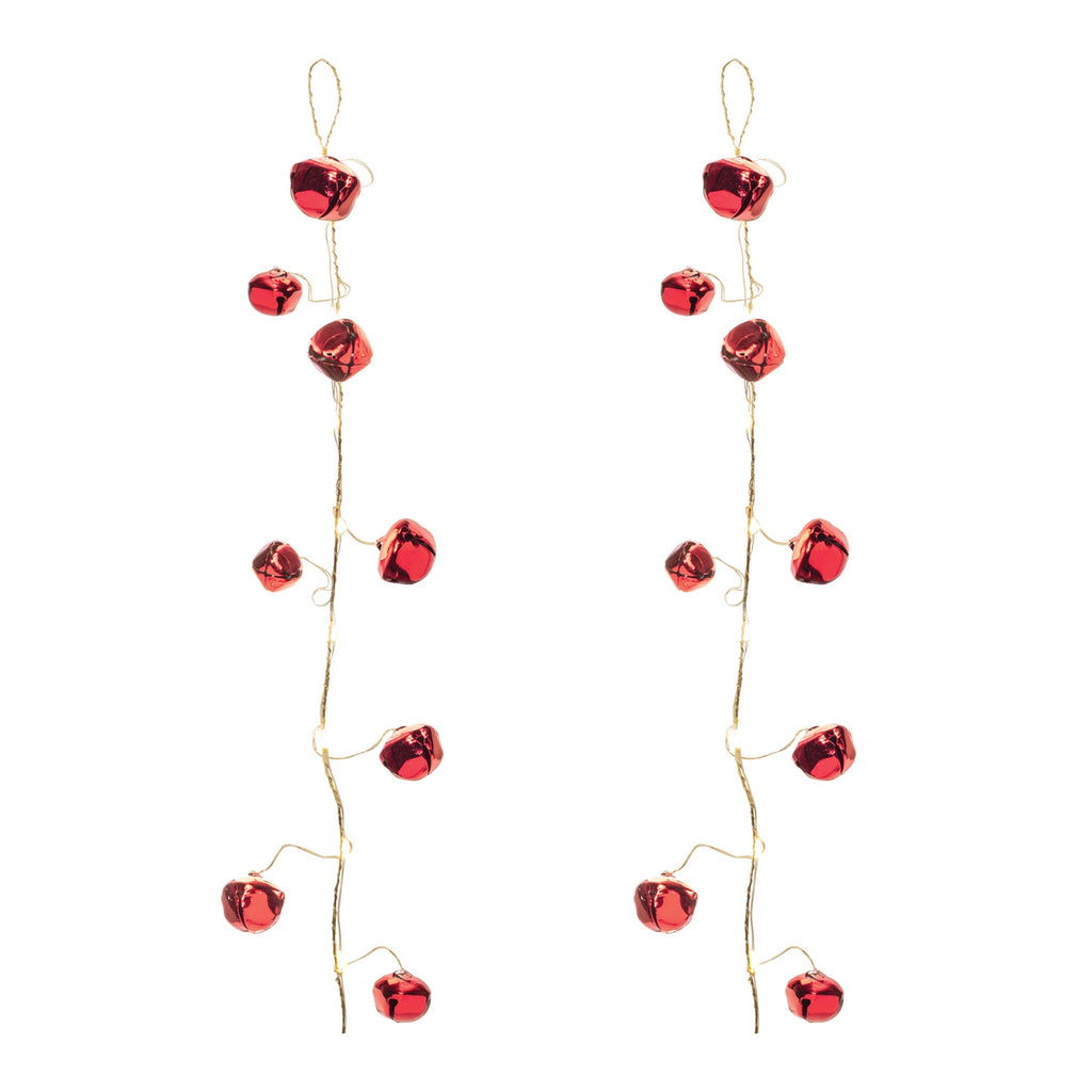LED Sleigh Bell Garland (Set of 2)