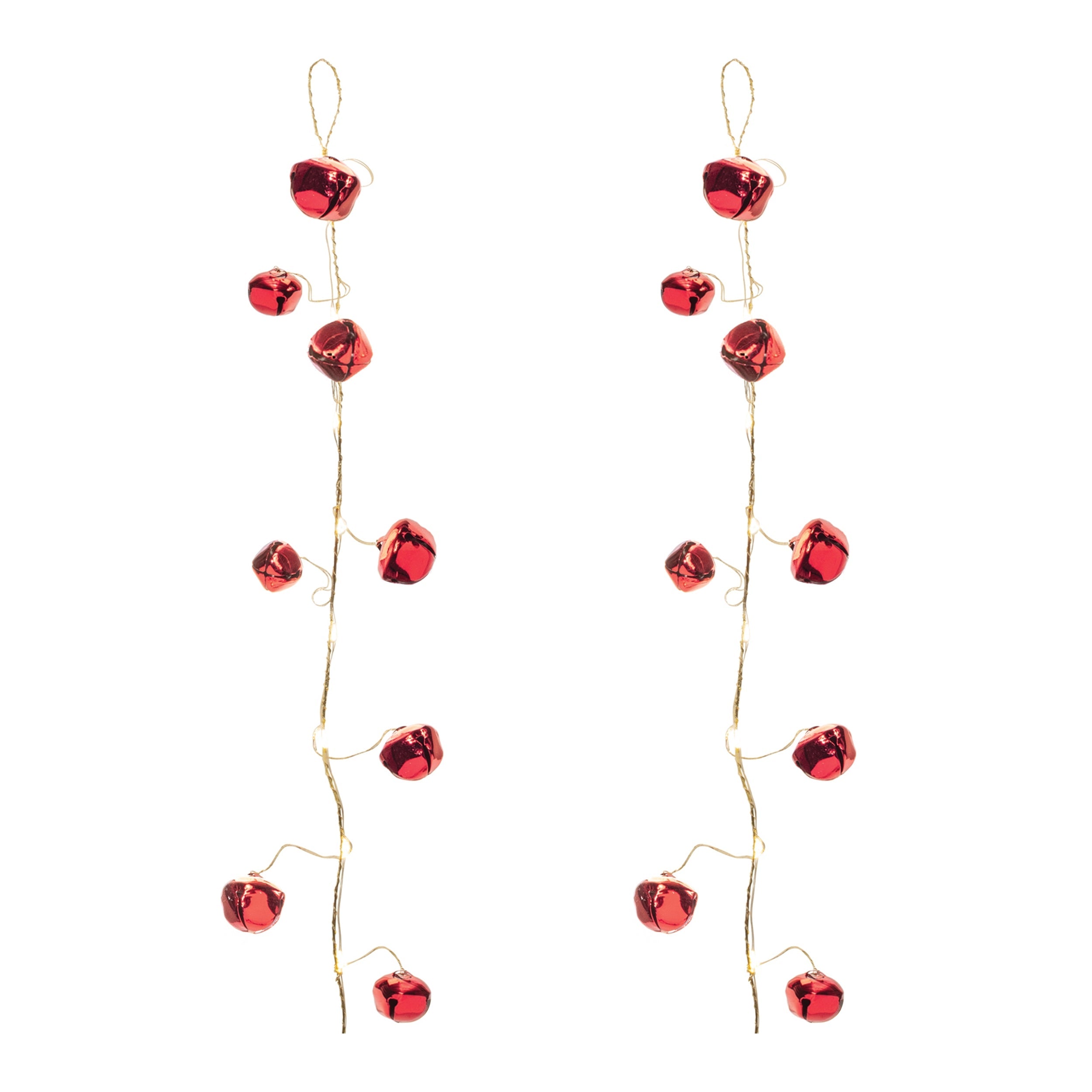 LED Sleigh Bell Garland (Set of 2)