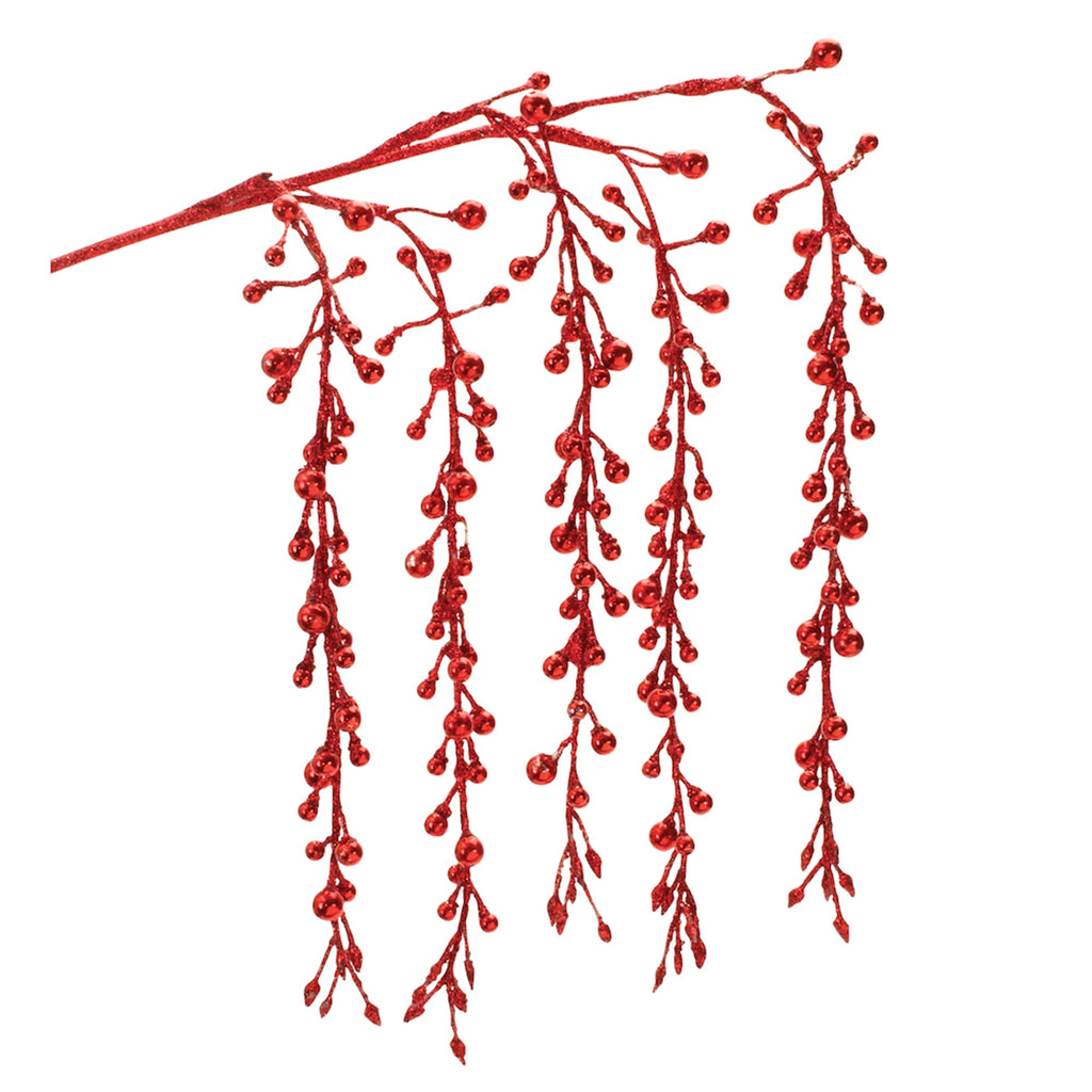Hanging Glitter Berry Spray (Set of 2)