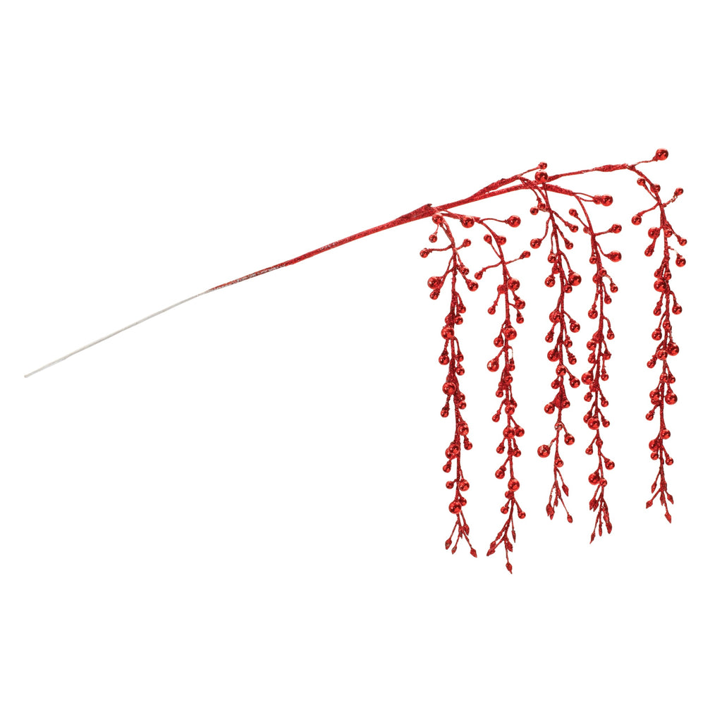 Hanging Glitter Berry Spray (Set of 2)