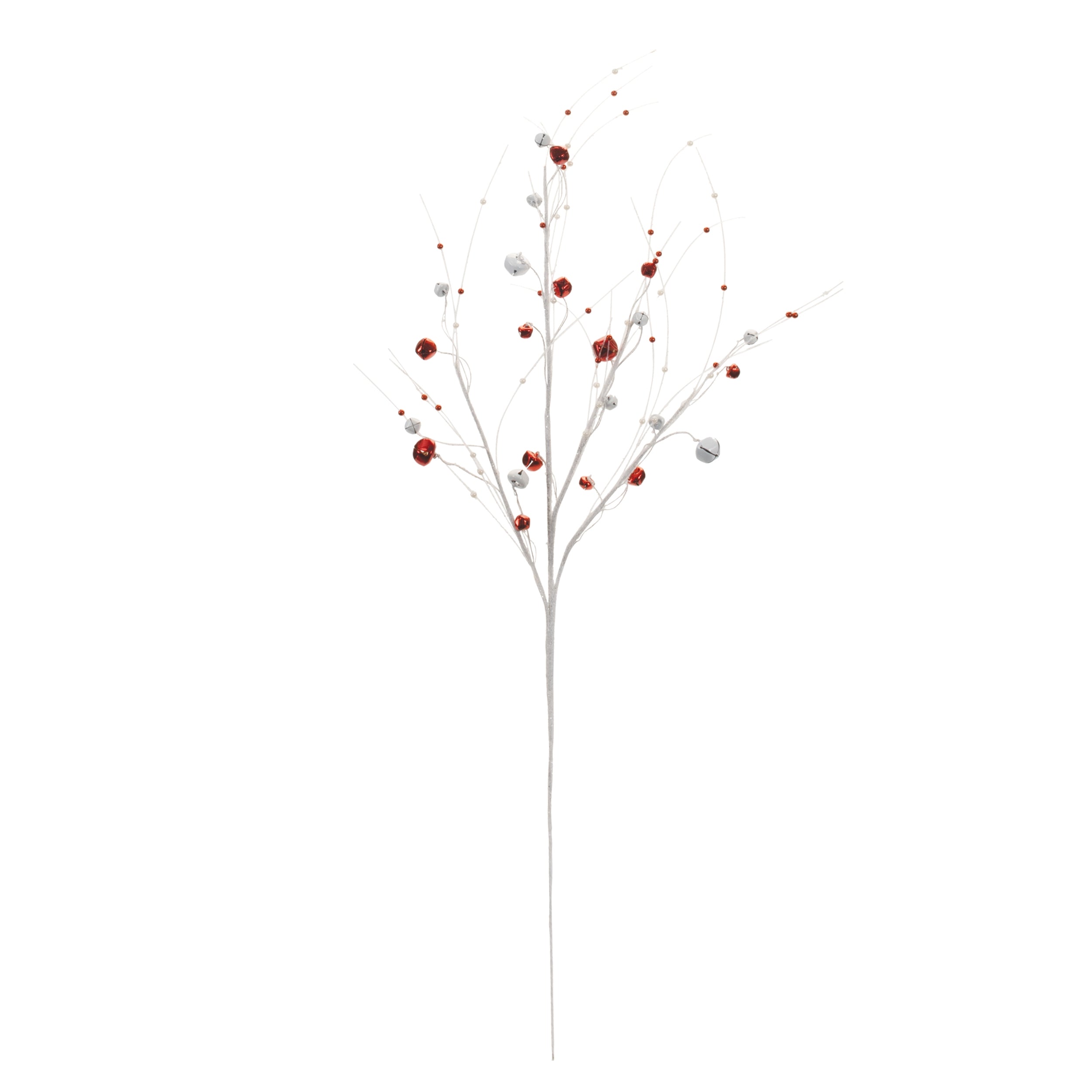 Glittered Sleigh Bell Berry Twig Spray (Set of 2)
