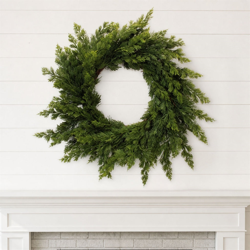 Variegated Pine Wreath 25"D