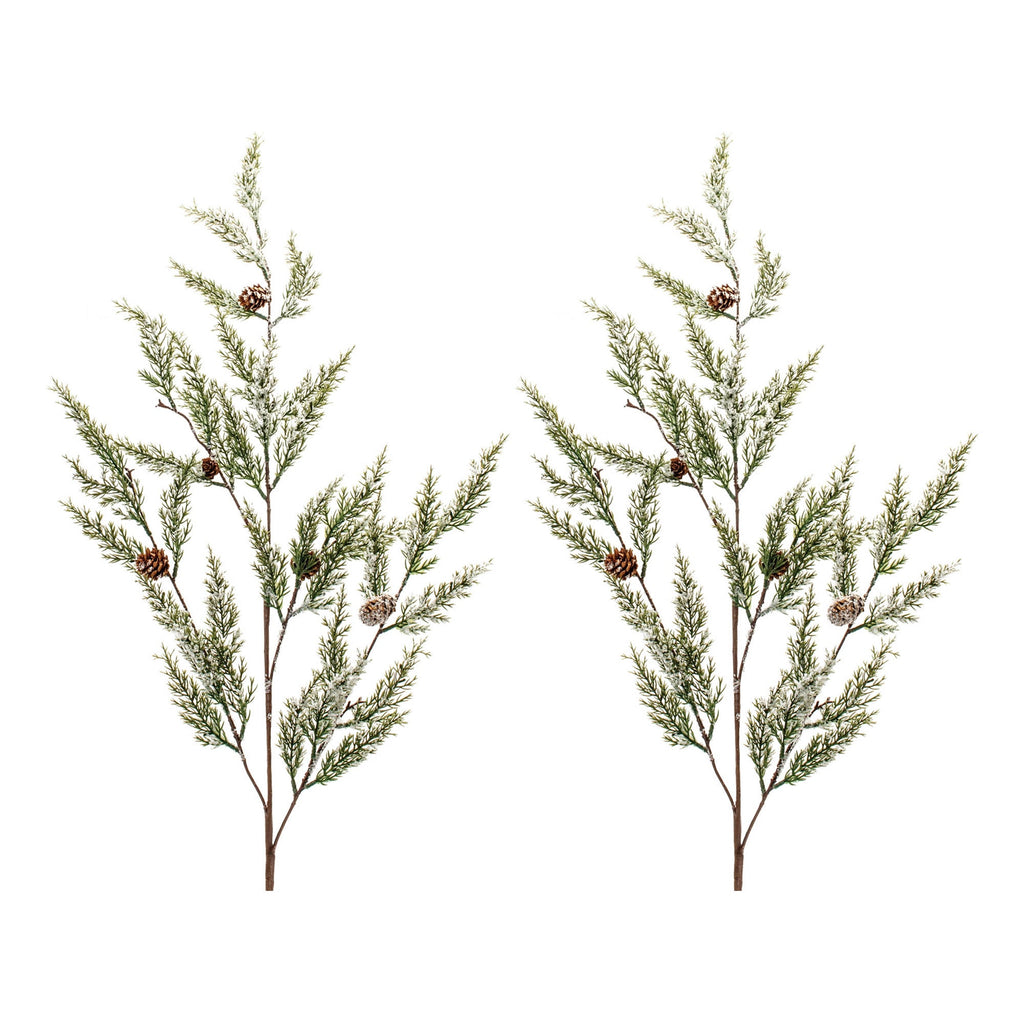 Icy Pine Spray with Pinecones (Set of 2)