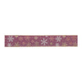 Mauve and Glitter Snowflake Wired Ribbon 2.5" x 10yds.