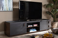 Baxton Studio Rikke Modern and Contemporary Two-Tone Gray and Walnut Finished Wood 2-Drawer TV Stand