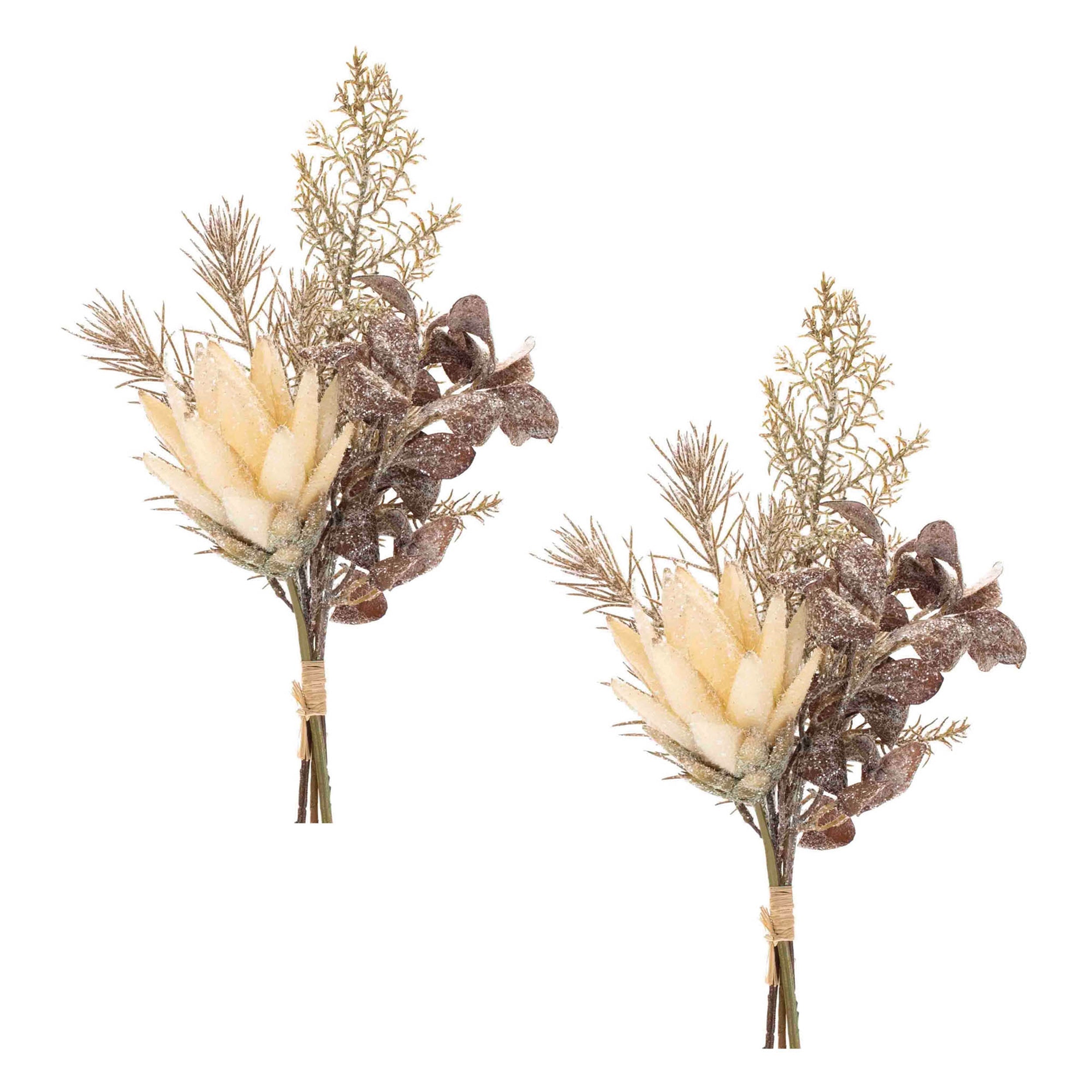 Glittered Protea Pine Bundle (Set of 2)