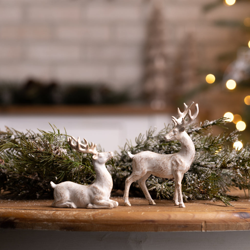 Brushed Gold Holiday Deer Figurine (Set of 6)