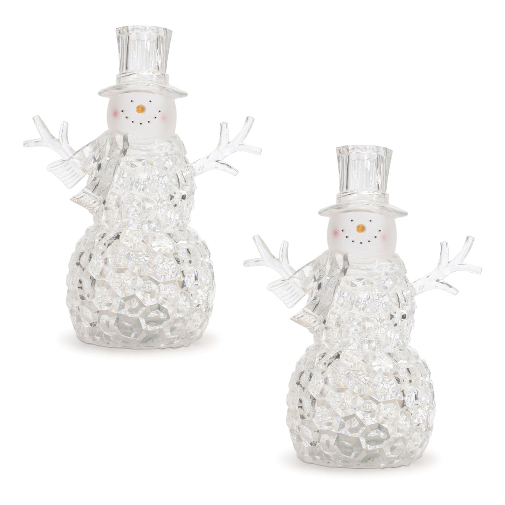 LED Snowman Snow Globe (Set of 2)