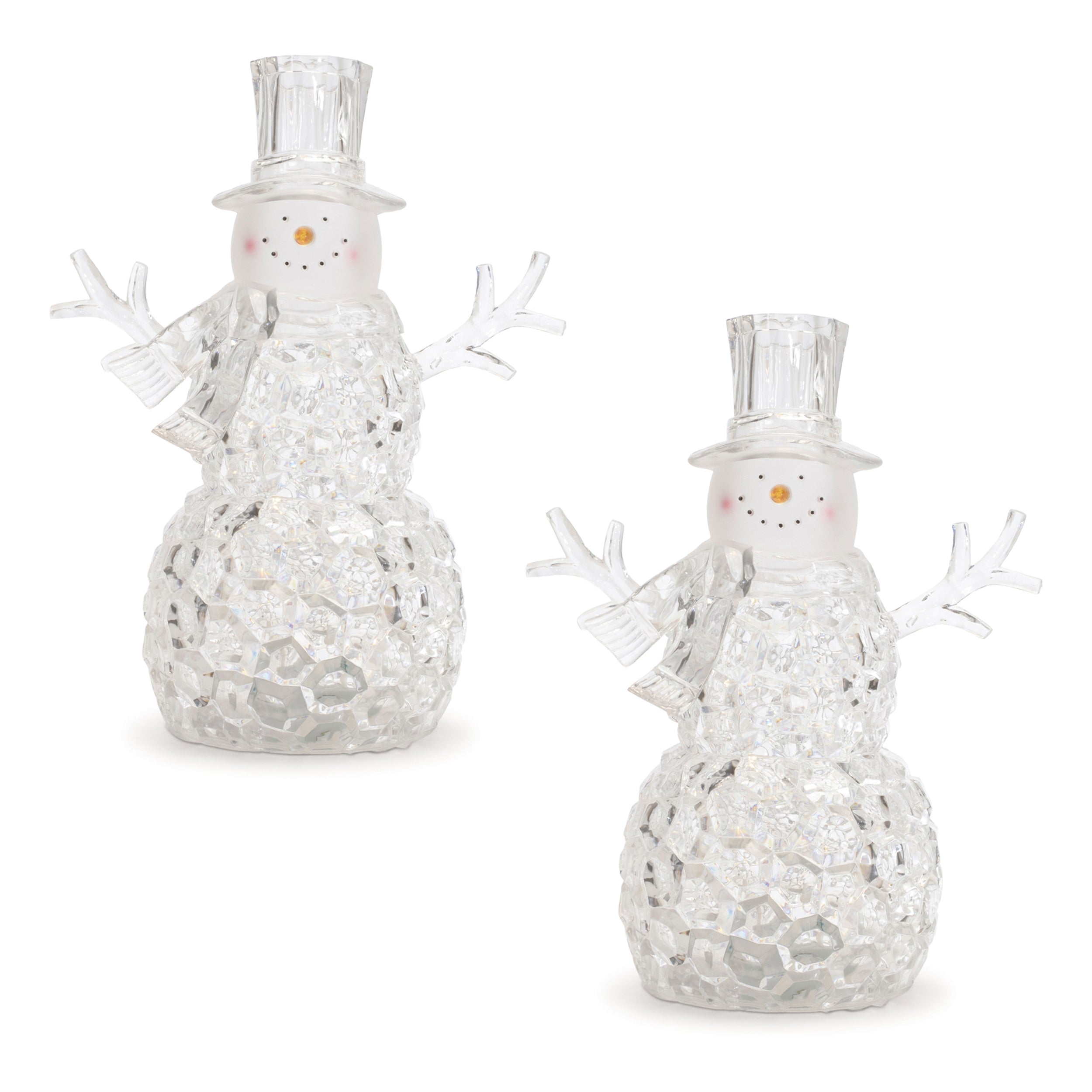LED Snowman Snow Globe (Set of 2)