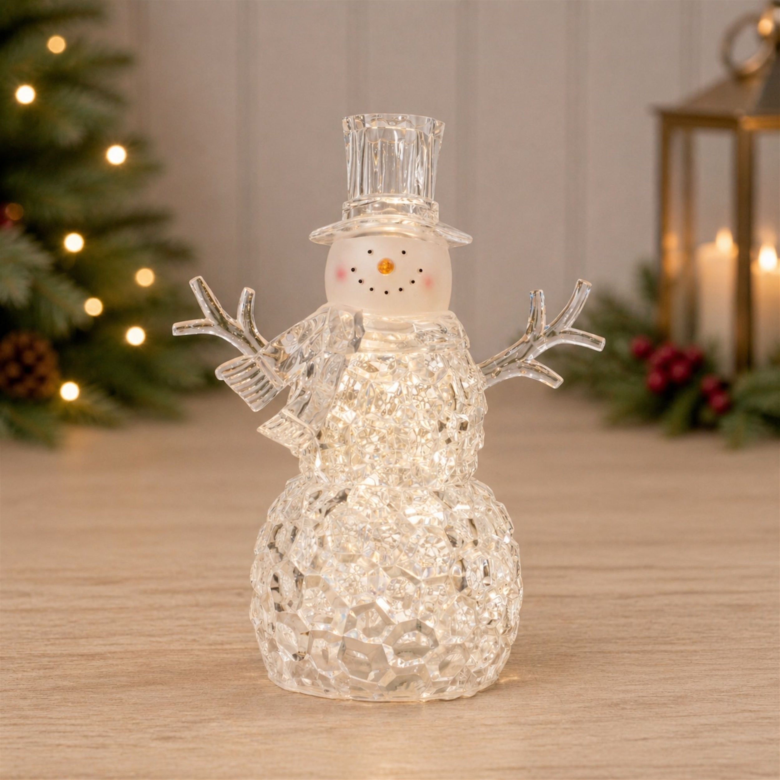LED Snowman Snow Globe (Set of 2)