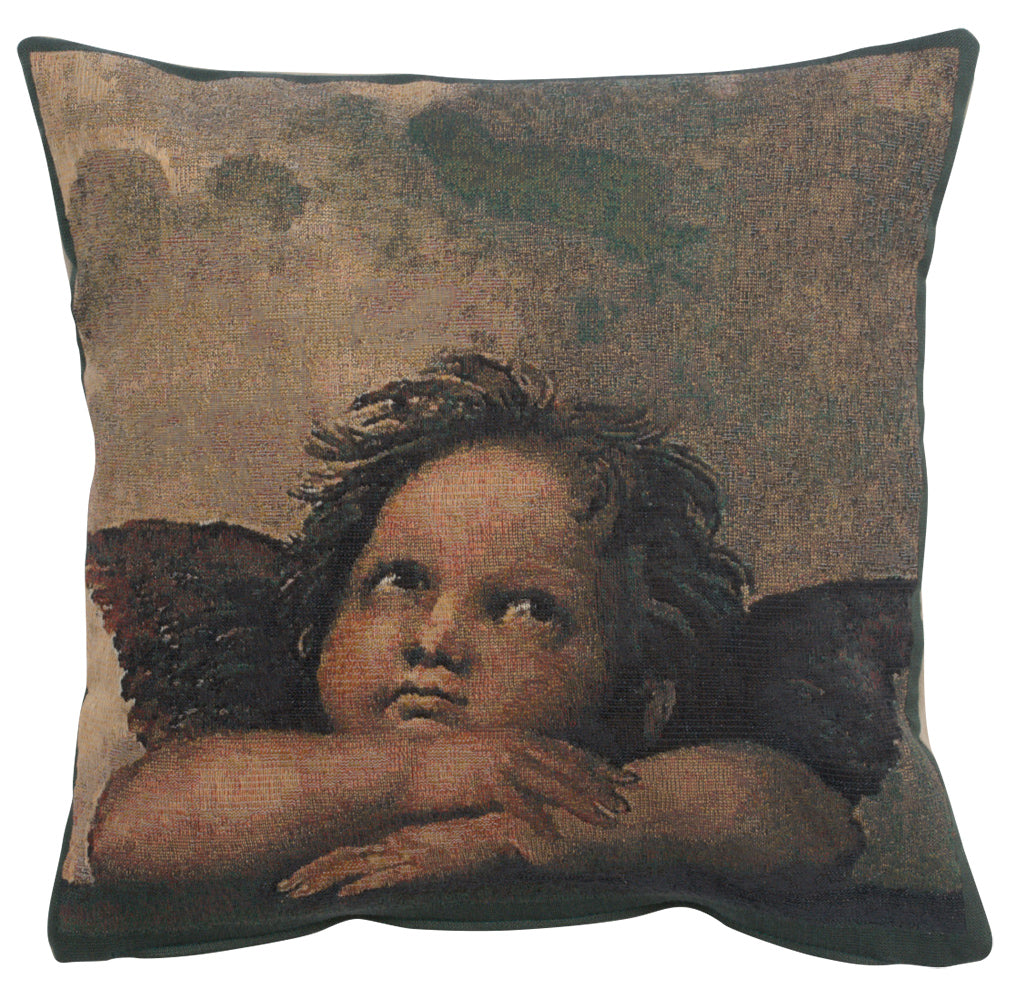 Angels by Raffael right European Cushion