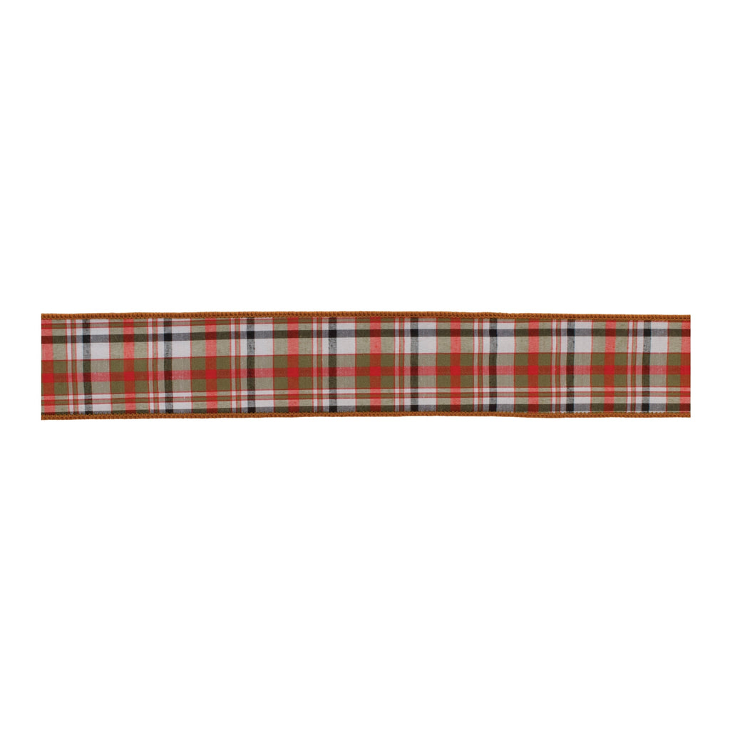 Burnt Orange Polyester Wired Ribbon (Set of 2)