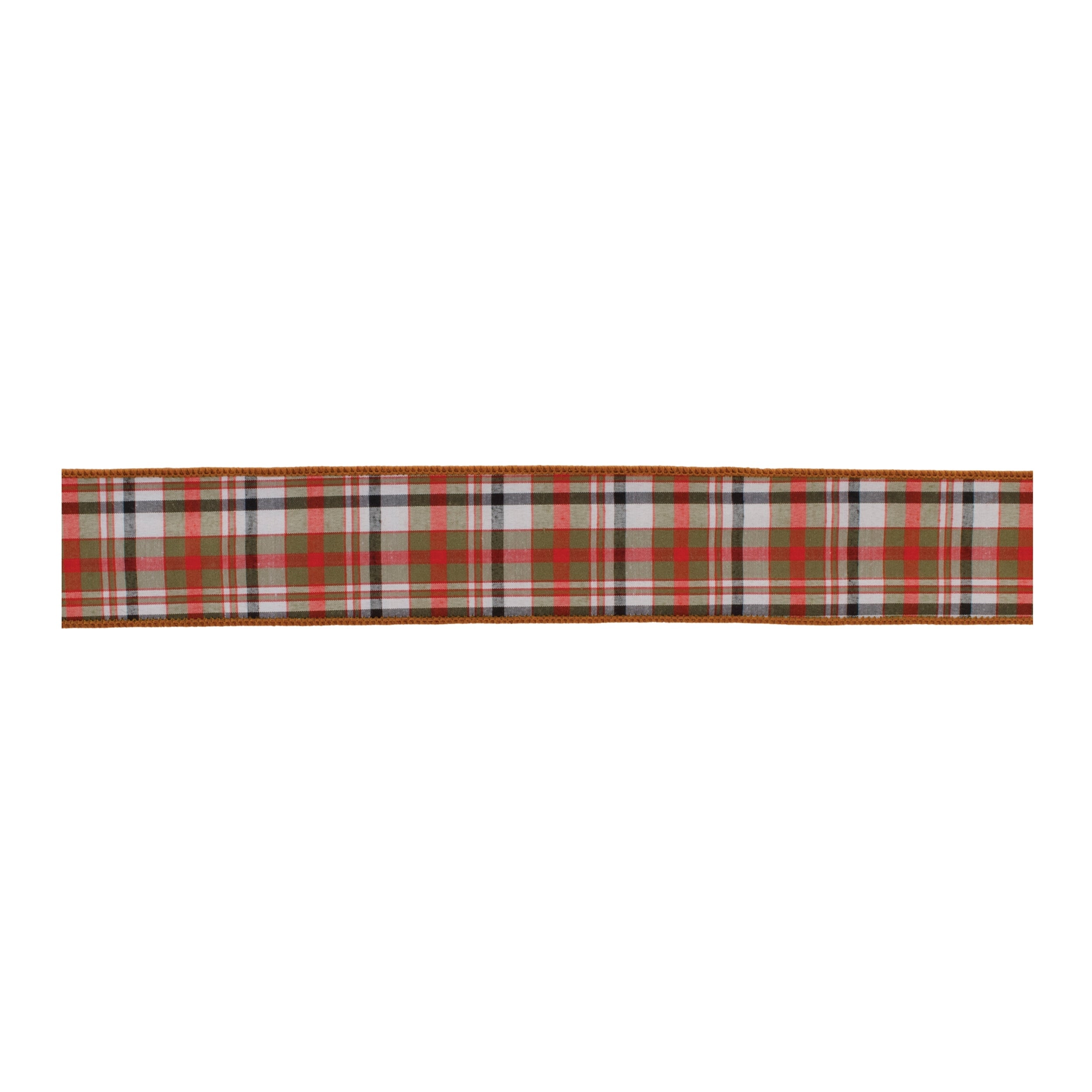 Burnt Orange Polyester Wired Ribbon (Set of 2)
