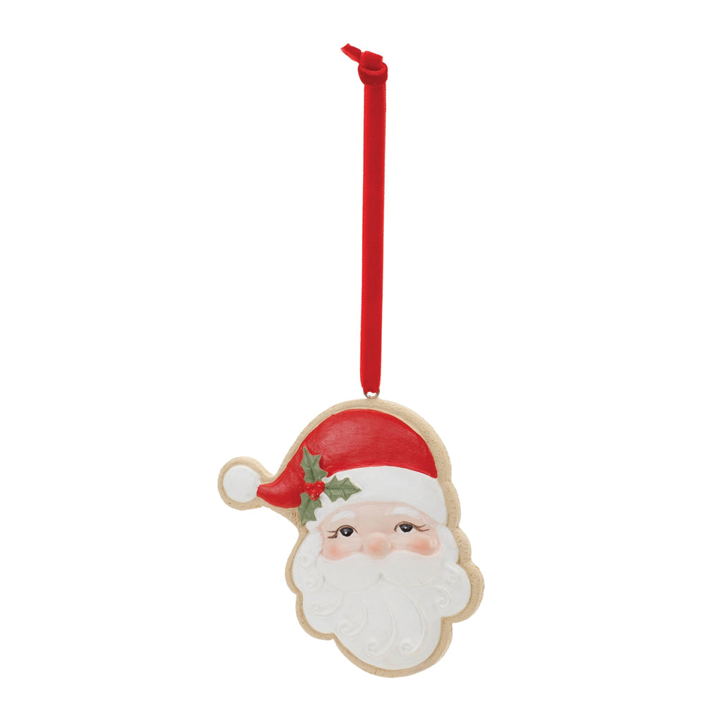 Frosted Santa Cookie Ornament (Set of 12)