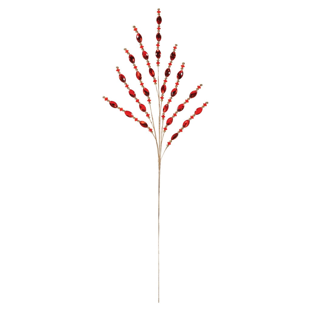 Red Jewel Bead Spray (Set of 2)