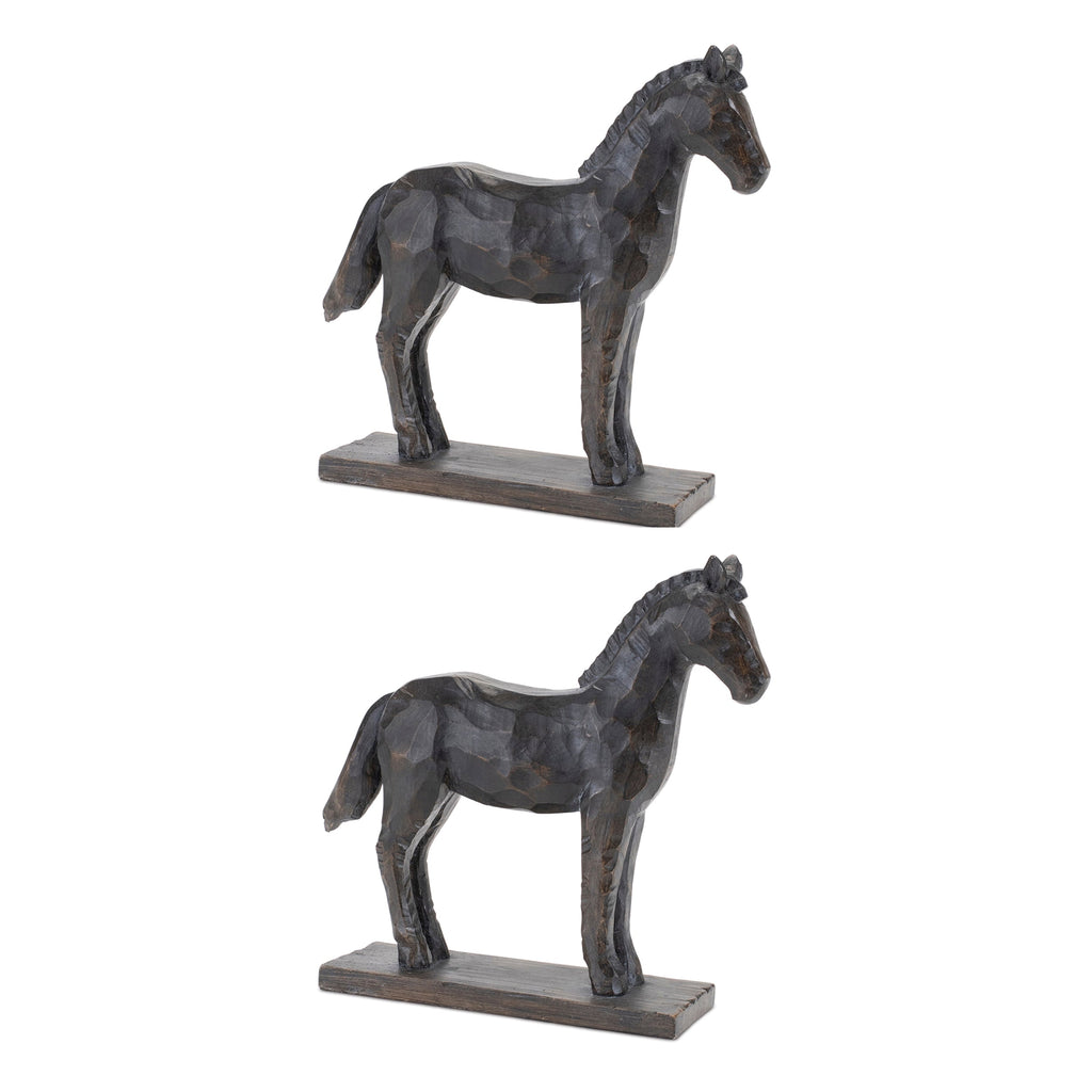 Standing Horse with Base (Set of 2)