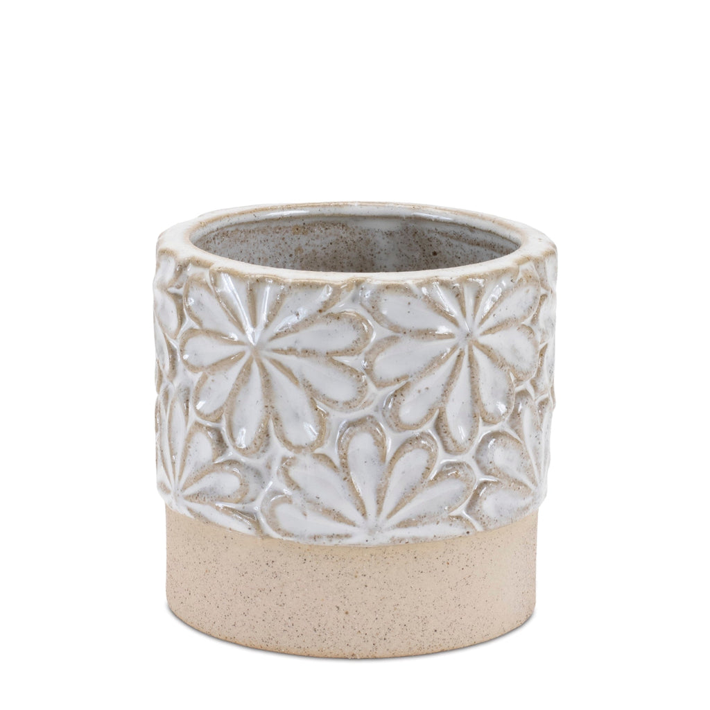 Ceramic Floral Planter (Set of 2)