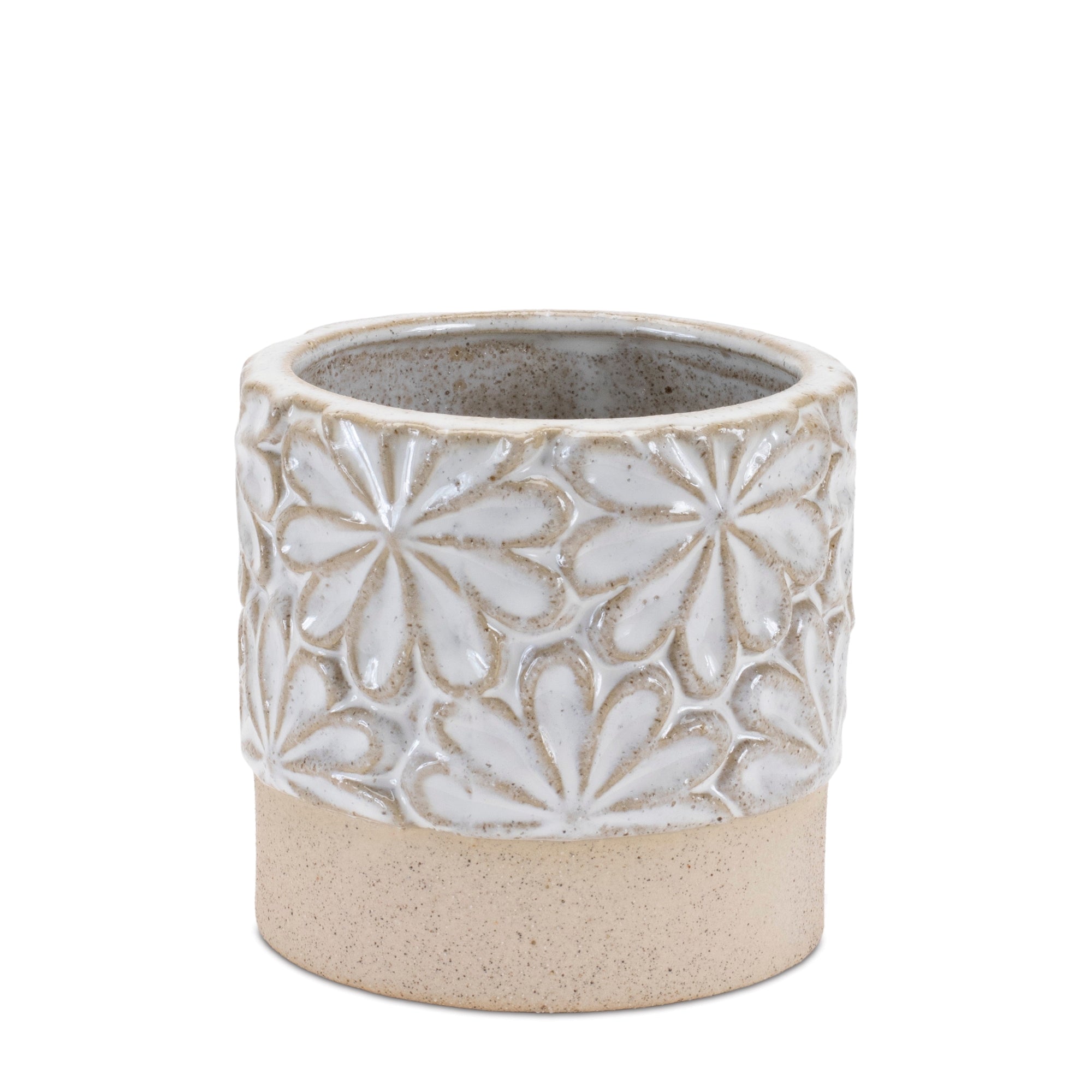 Ceramic Floral Planter (Set of 2)