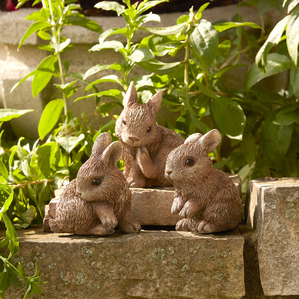 Mini Garden Bunny Rabbit Figurine (Set of 3)