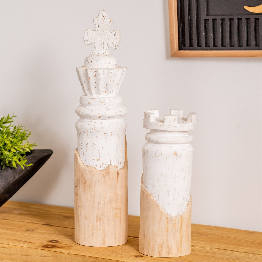 Mango Wood Chess Piece (Set of 2)