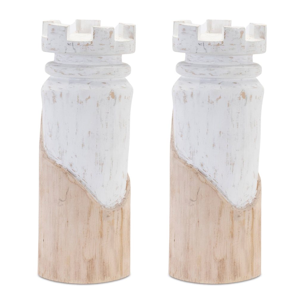 Mango Wood Chess Piece (Set of 2)