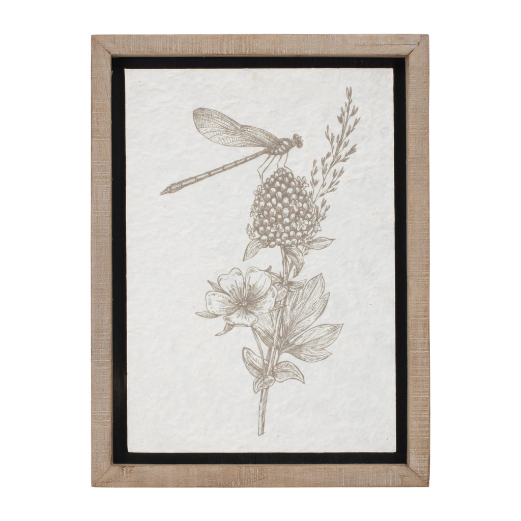 Framed Floral Insect Print (Set of 3)