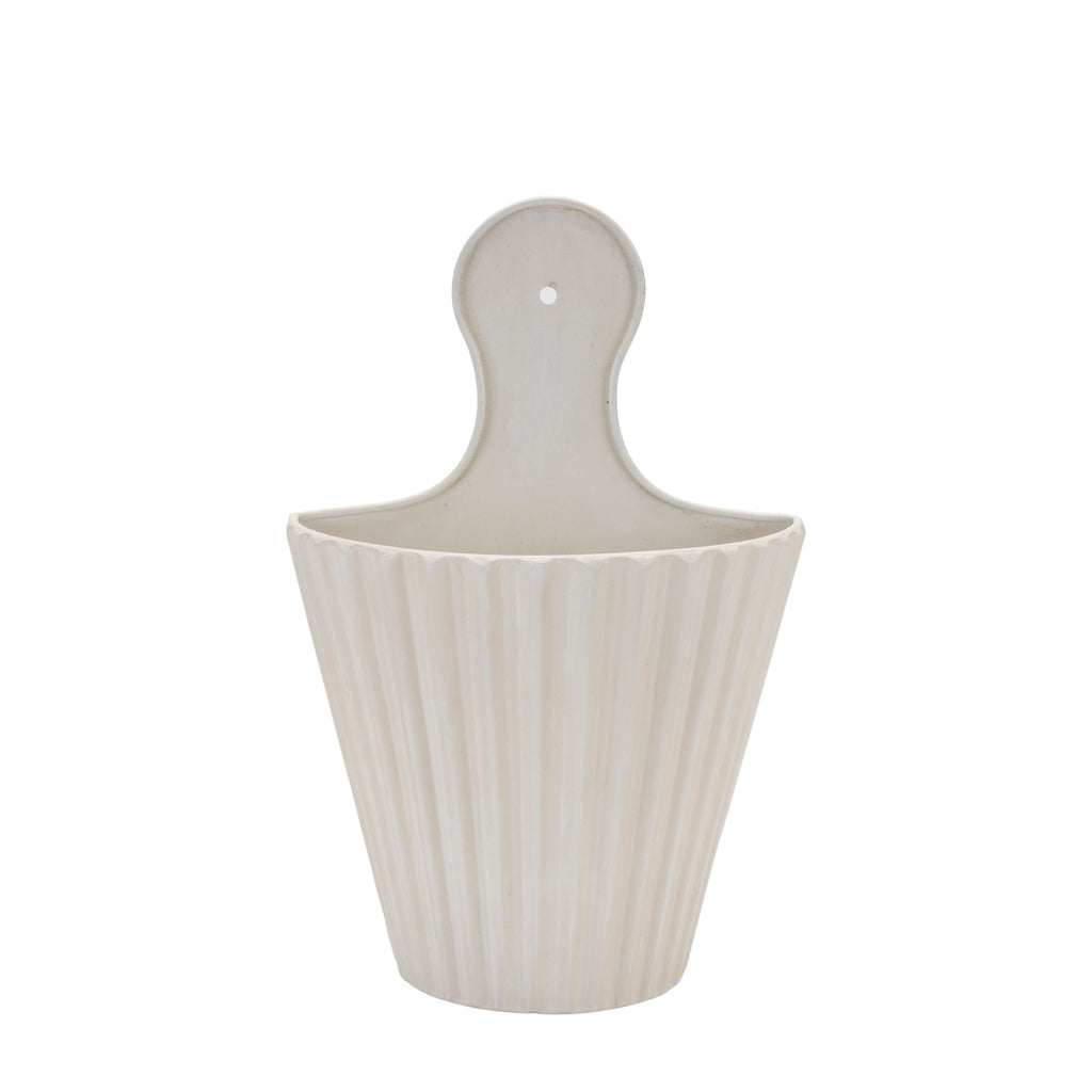 Ribbed Metal Wall Pocket (Set of 2)