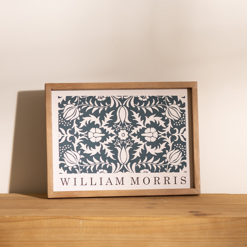 William Morris Floral Pattern Framed Wall Print 13.75"L