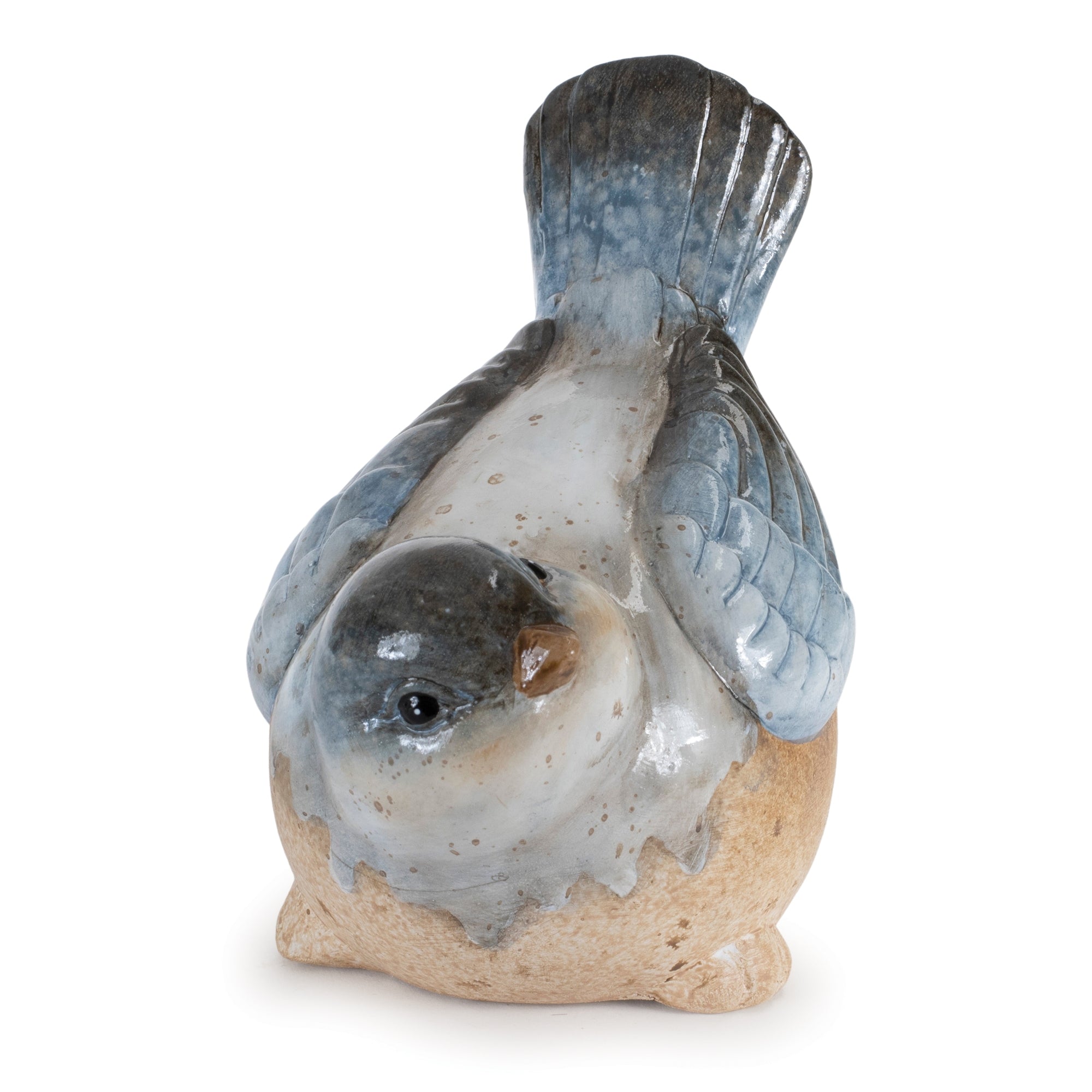 Ceramic Bird Figurines with Unglazed Accents (Set of 3)