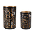 Forest Trees Punched Metal Candle Holder (Set of 2)