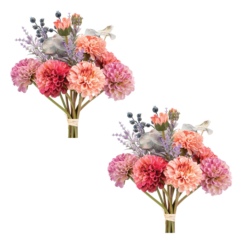 Mixed Zinnia Floral Bouquet (Set of 2)