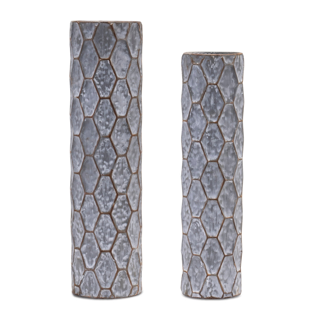 Honeycomb Metal Candle Holder (Set of 2)