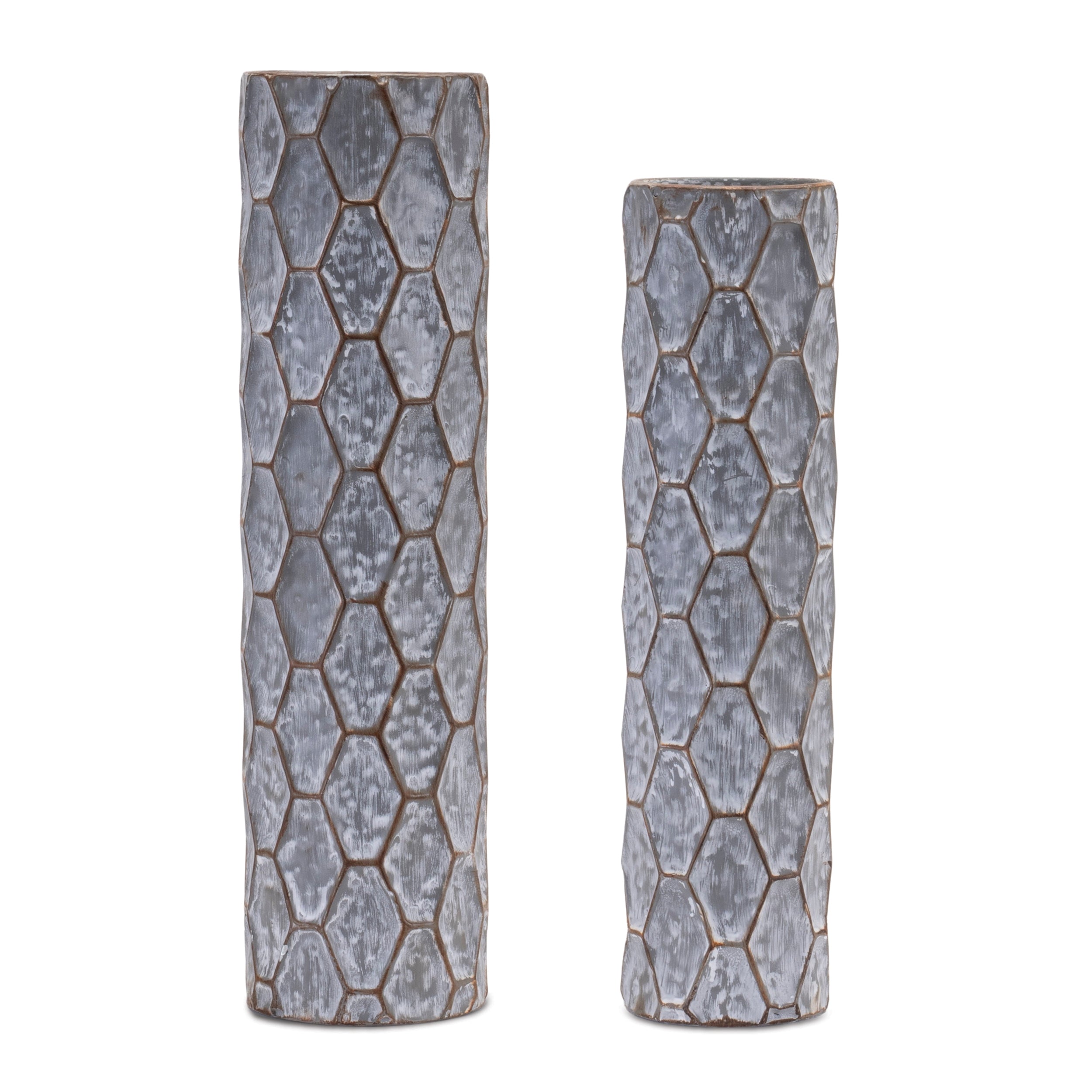 Honeycomb Metal Candle Holder (Set of 2)