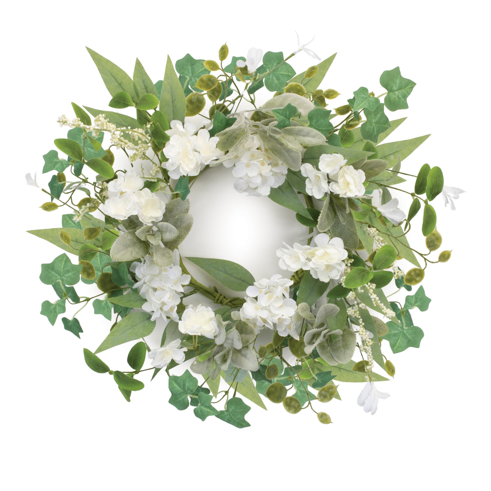Mixed Floral and Foliage Candle Ring 17.5"D