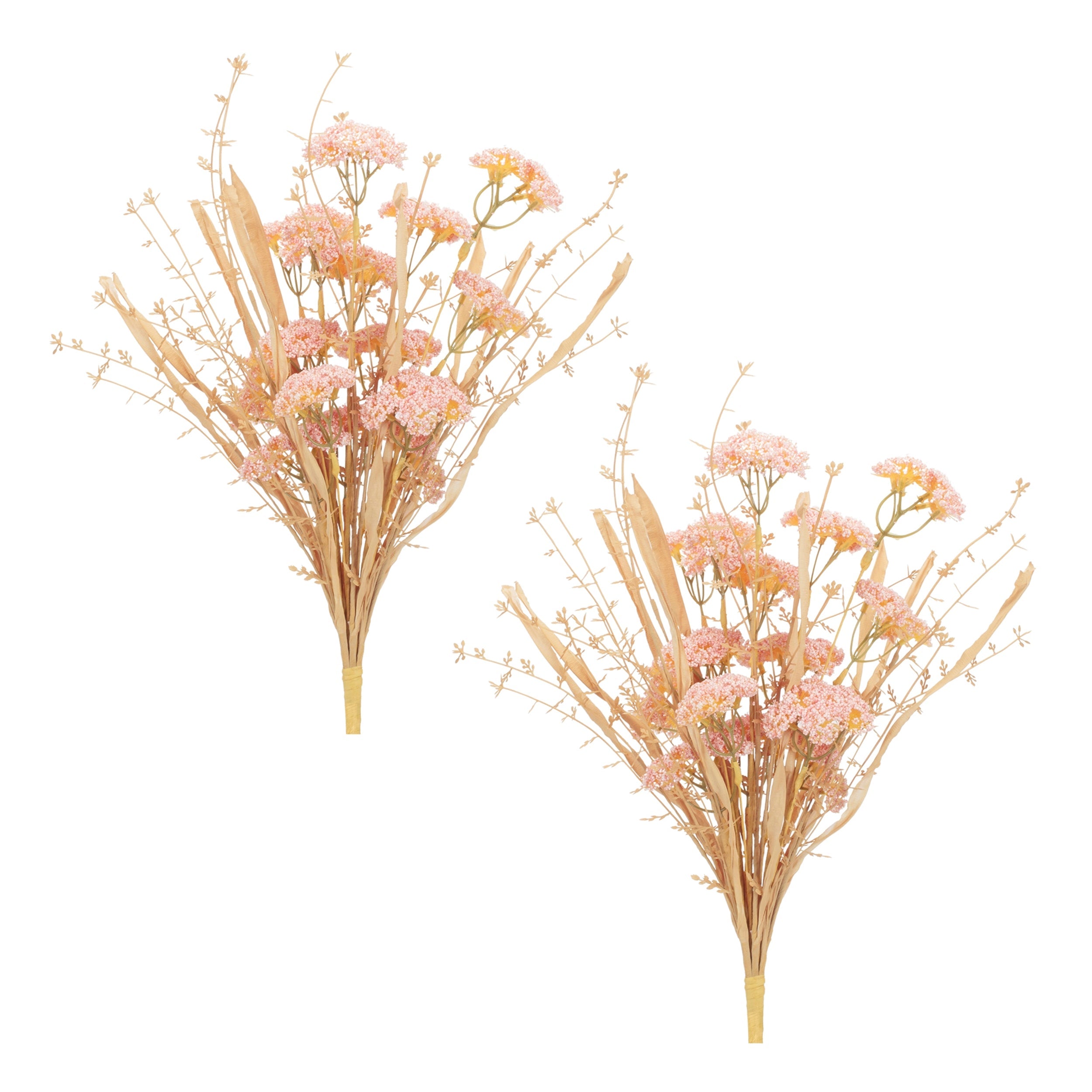Blush Floral Grass Bush (Set of 2)