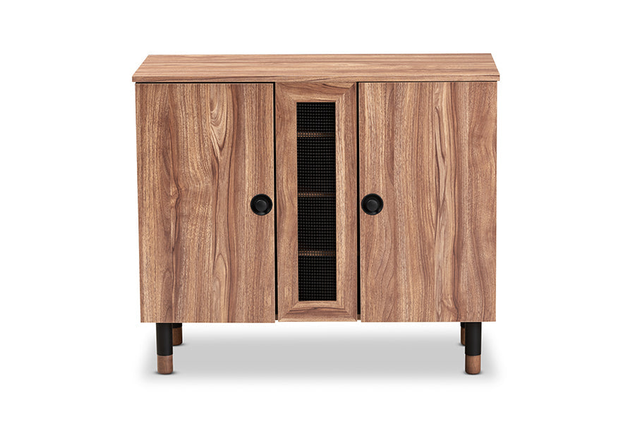 Baxton Studio Valina Modern and Contemporary 2-Door Wood Entryway Shoe Storage Cabinet