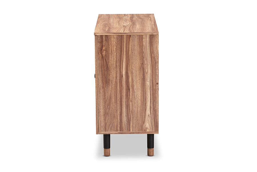 Baxton Studio Valina Modern and Contemporary 2-Door Wood Entryway Shoe Storage Cabinet