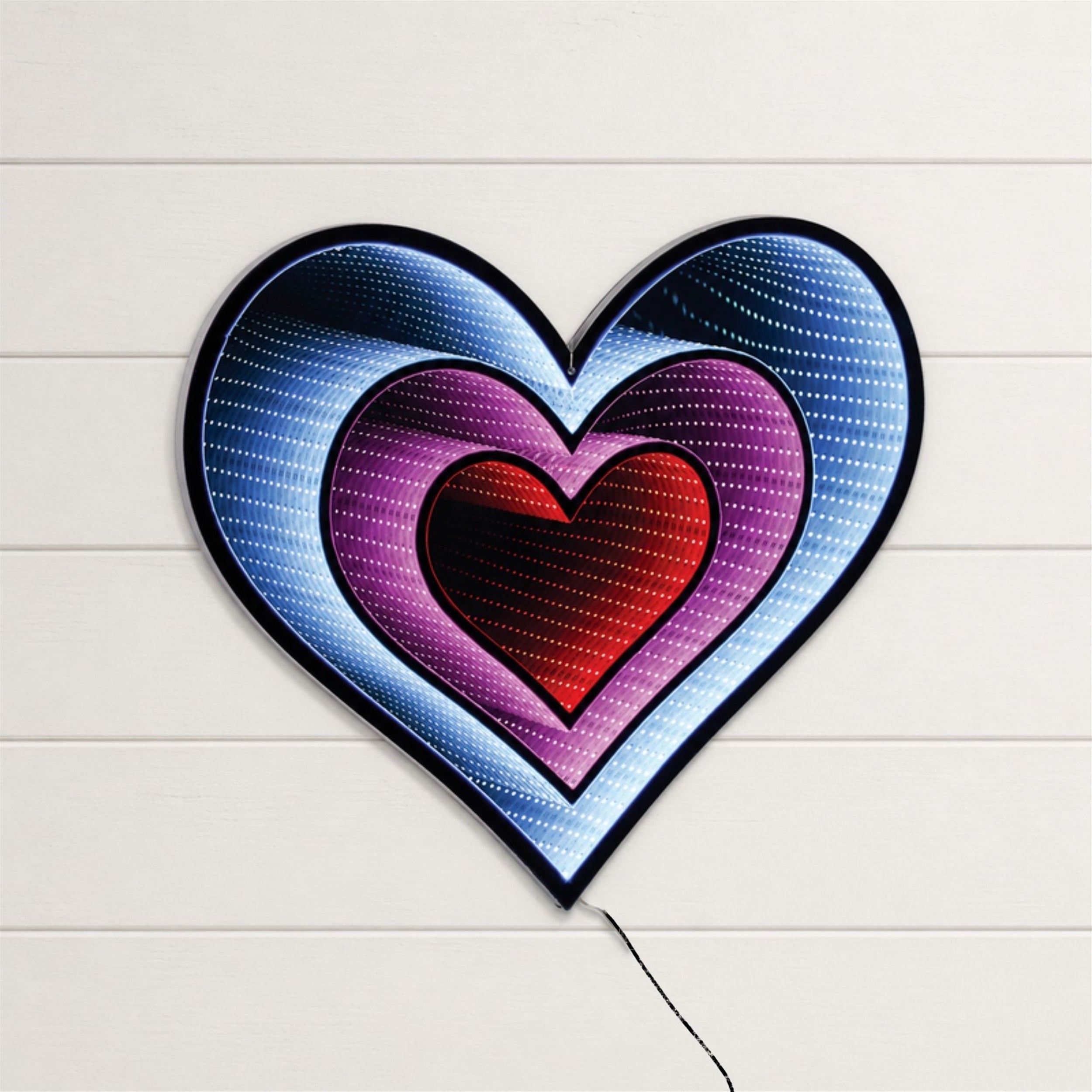 Hanging Triple Heart Ekko Light Display 23.5"H